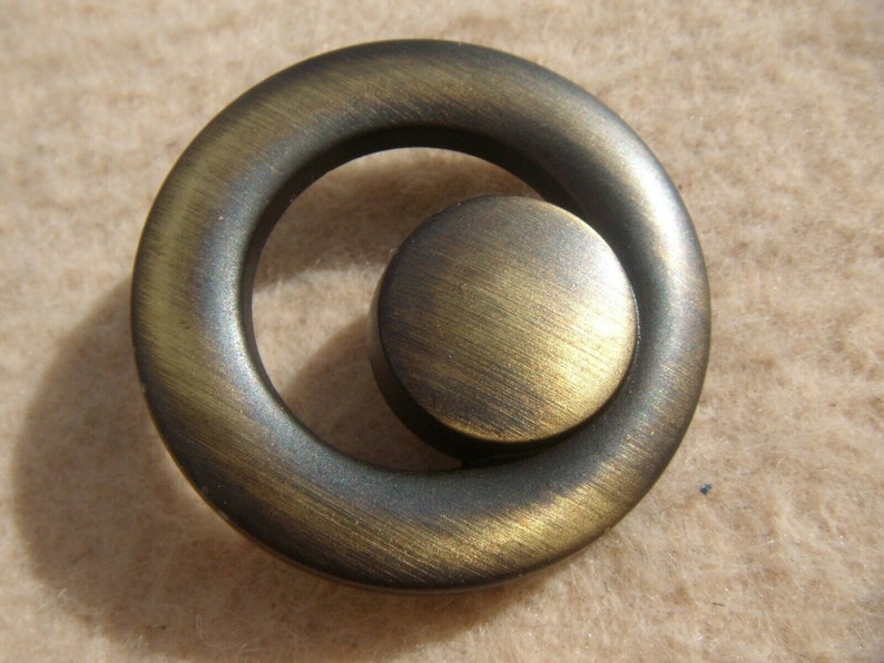 Grand bouton design en laiton brossé diamètre 30 mm couture image 0