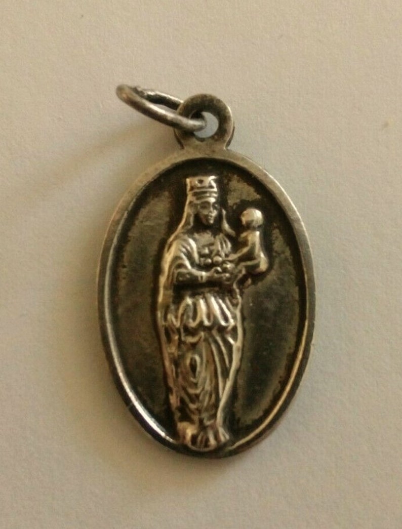 Ancienne médaille de la Vierge à l'enfant objet de image 1