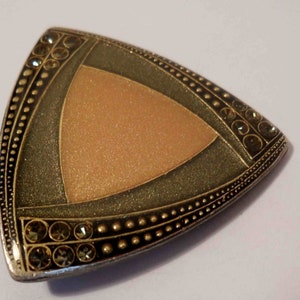 Broche Vintage élégante - Strass Scintillants - Bijou Occasion