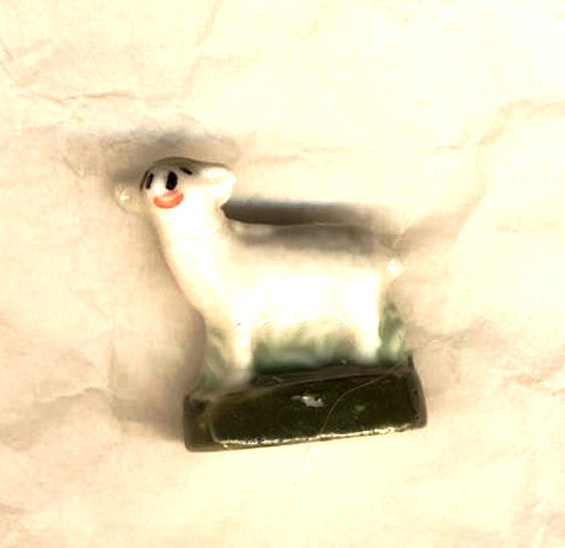 Santon agneau petit mouton vintage pour crèche de Noël image 0