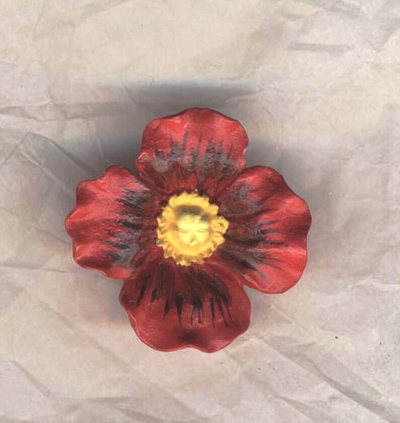 Grand bouton coquelicot ou renoncule diamètre 25 mm couture image 0