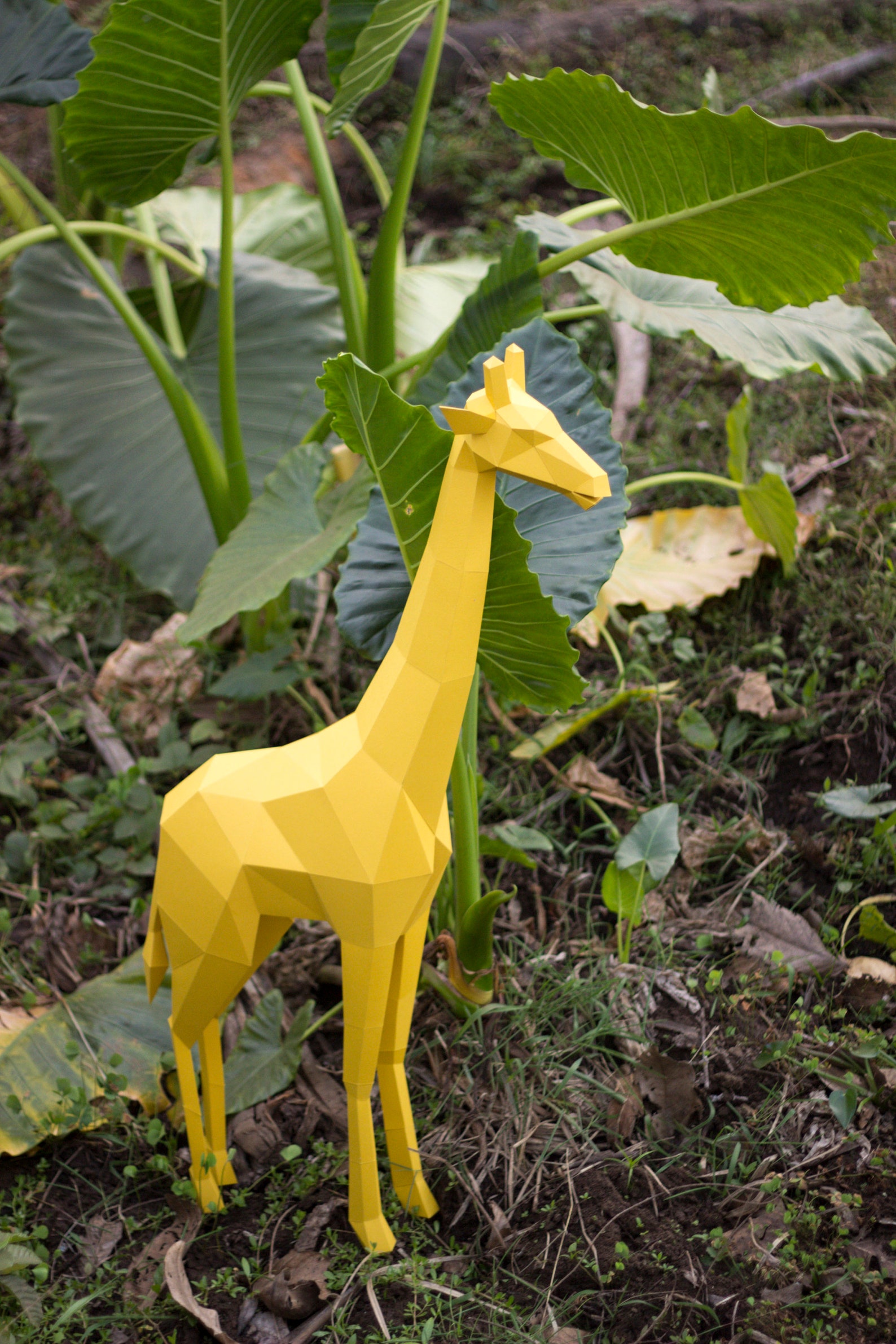 Papercraft 3D GIRAFFE big pepakura Low polygonal Paper Etsy