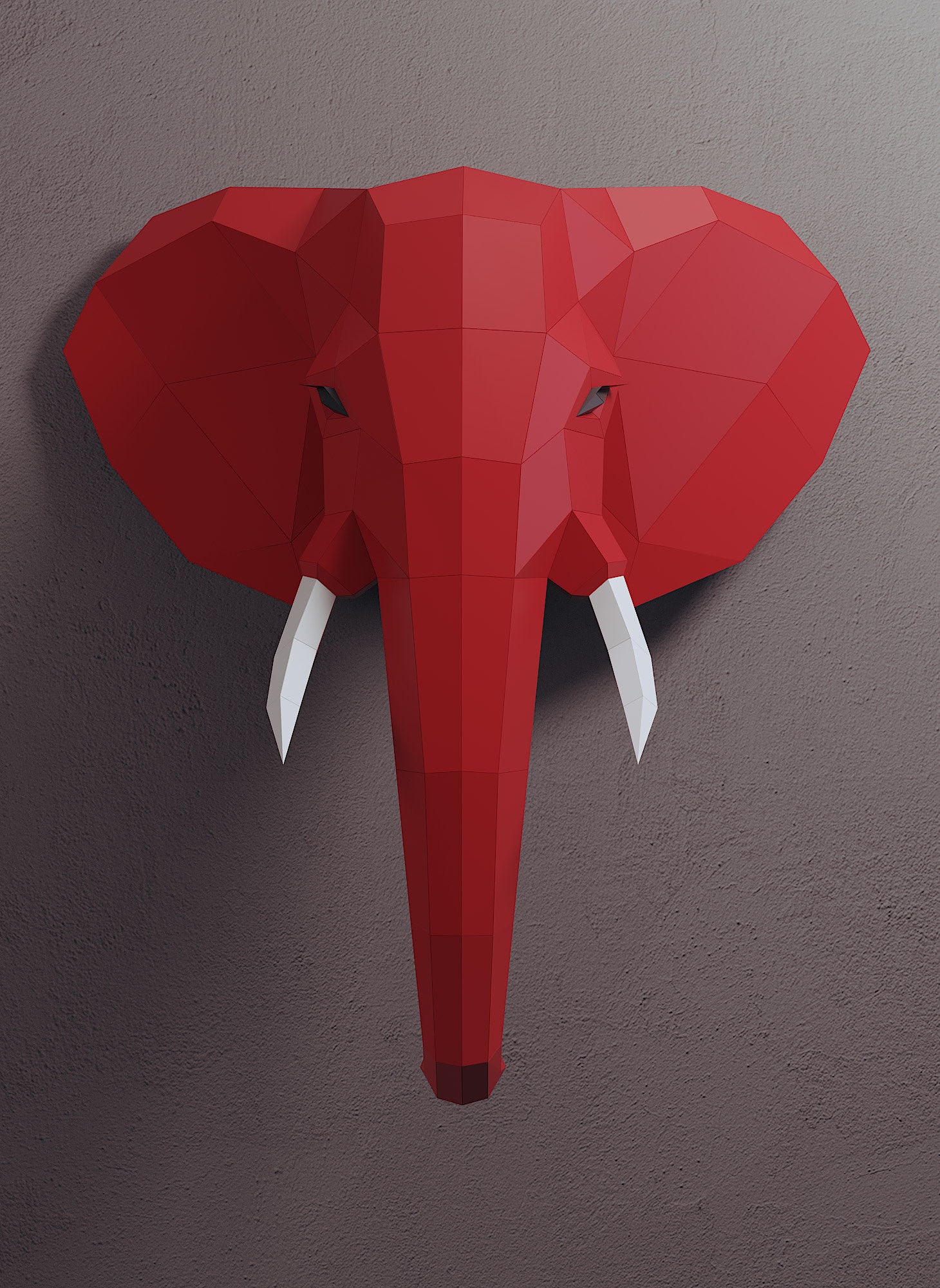Papercraft 3d Elephant Pepakura Low Poly Paper Sculpture Diy Etsy Images