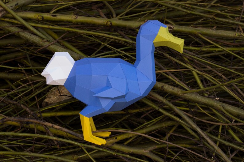 Papercraft 3D TWO DODO BIRDS pepakura Pdf template Low Etsy France