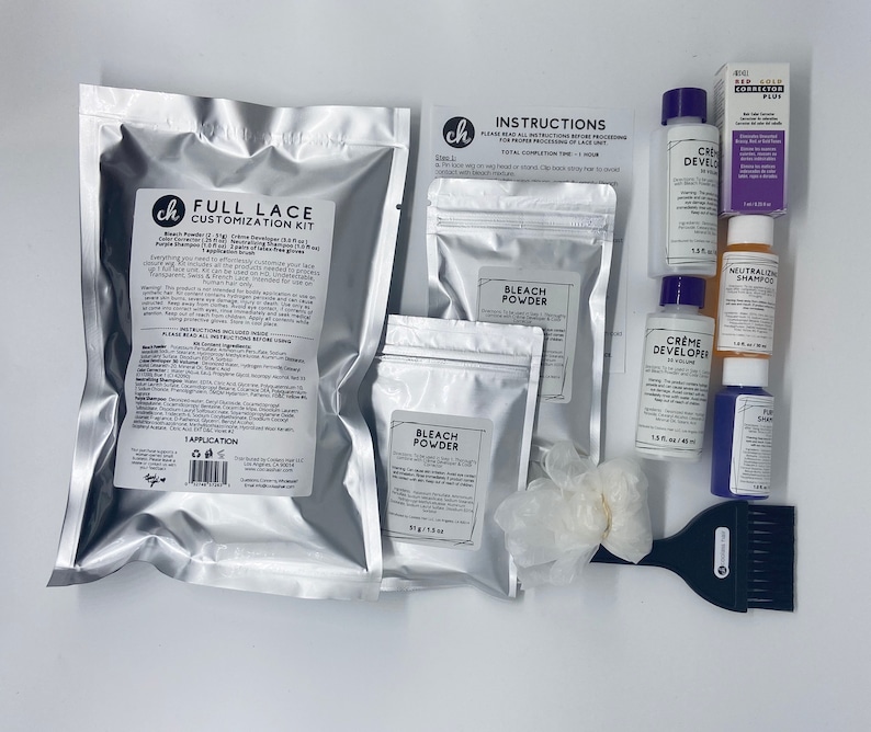 Full Lace Customization Kit Bleach Knots Kit Etsy