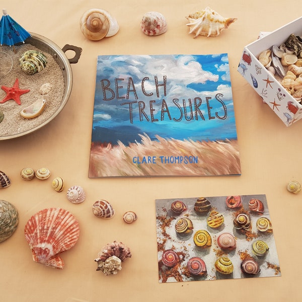 BEACH TREASURES PICTUREBOOK- resource for playing with beach loose parts transient art inspiration outdoor play book