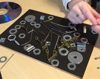 Magnetic Play Boards: Junk DNA Book & Metal Loose Parts (A5)