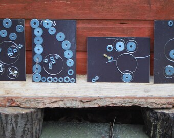 A5 MAGNETIC BOARDS x4 and Junk DNA picturebook (collect your own metal loose parts)