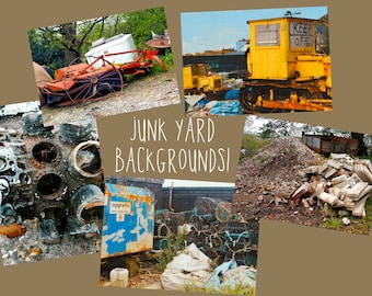 Junkyard Printable Backgrounds: 3D Magnetic Board Scenes (A4 PDF)