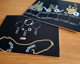 LARGE A4 MAGNETIC boards x2 Junk DNA picturebook (collect your own metal loose parts)