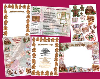 THE GINGERBREAD MAN home learning download pack teaching resources indoor outdoor play home schooling traditional tales early years literacy