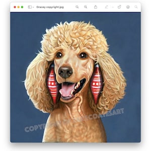 Kiss my Curls Poodle card