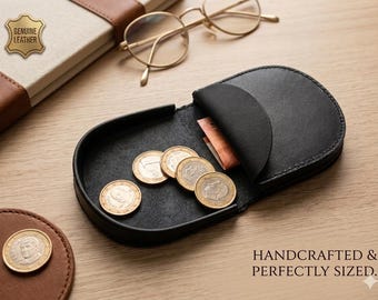 Porte-monnaie en cuir fait main : conception traditionnelle à talon