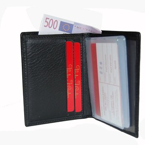 Leather wallet, purse and wallet.