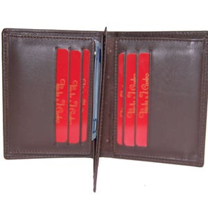 Cartera de cuero para hombre. Tarjetero hecho a mano.