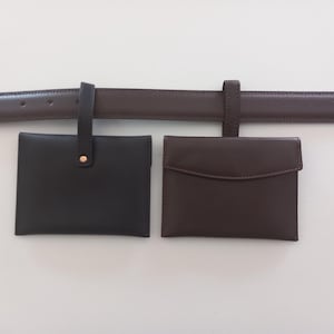 Cartera de Piel de Napa con Pasador para Cinturón - Ideal para Viajes
