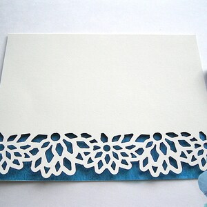 Ensemble de cartes de correspondance, papeterie en dentelle, jolies cartes de correspondance découpées à la main simples, cartes de correspondance vierges en dentelle florale