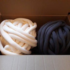 Grobstricktasche gehäkelte Tasche Chunky yarn, Armstricken, Handarbeit, Bild 4