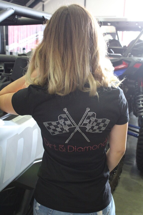 Bling Raceflag Vneck