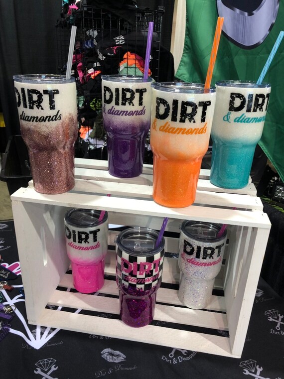 Dirt & Diamonds Glitter Tumblers