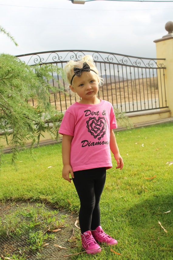Girls Pink Chained Heart Tee