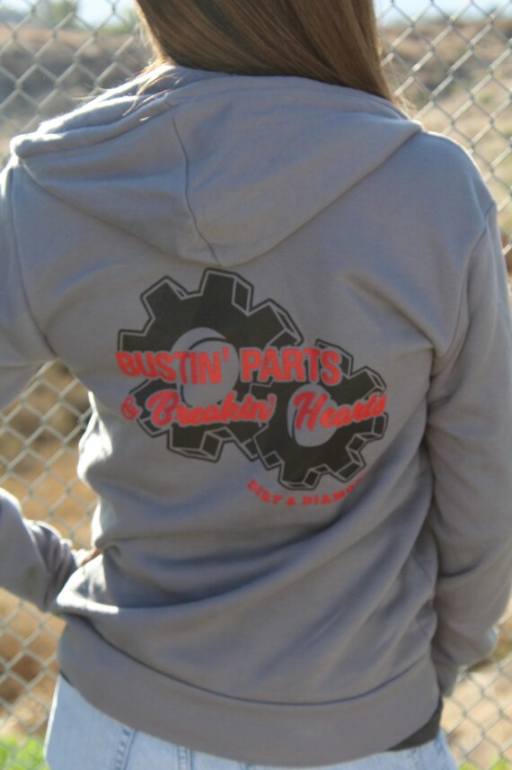 Gray Bustin Parts Hoodie