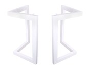 2x 18 39 39 High Quality Bench Legs,Dinning L-shaped Steel table legs, Coffee Table Legs,Computer Desk Legs,Industrial kitchen table legs,White