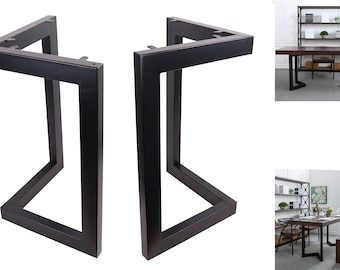 High Quality 28" Dining Table Legs, L-shaped Steel table legs, Office Table Legs,Computer Desk Legs,Industrial kitchen table legs,Black