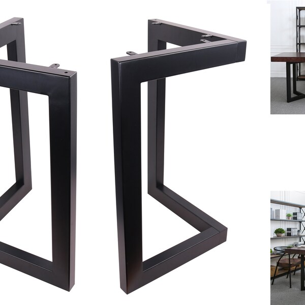 High Quality 28" Dining Table Legs, L-shaped Steel table legs, Office Table Legs,Computer Desk Legs,Industrial kitchen table legs,Black