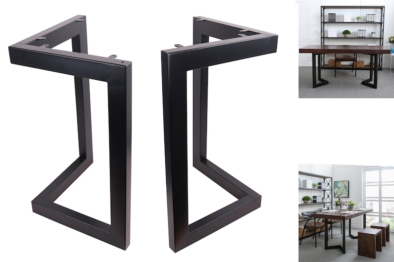 High Quality 28 Dining Table Legs L-shaped Steel table image 1
