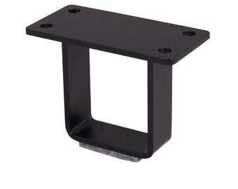 2.5'' Mini Black U-Shaped Table Leg: DIY Industrial Steel Cabinet Leg