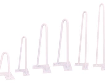 Hairpin Legs (White) DIY Industrial Strength Mid Century Modern Table Legs,Set of 4