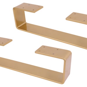 2PCS x4&quot;Coffee Table Legs,U shaped Heavy Duty Solid Steel table legs,Cabinet Legs,Sofa Legs,Gold