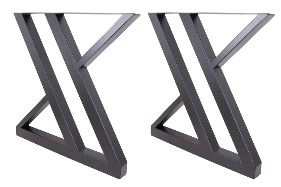2PCS X Heavy Duty 28 Dining Table Legs, Zshaped Steel Table Legs, Office Table