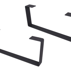 2PCS x 12&quot; Coffee Table Legs,U shaped Heavy Duty Solid Steel table legs,Country Style ,Cabinet Legs,Sofa Legs,Ottoman Legs,DIY Leg,Black