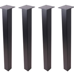 4 x 18&quot;  Straight Steel Dining Bench Legs, Steel coffee table legs,Computer Desk Legs,Industrial kitchen table legs,Black