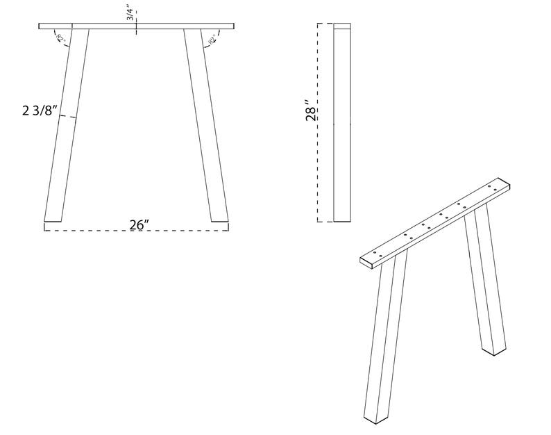High Quality 28 Dining Table Legs Black Vintage Steel Etsy