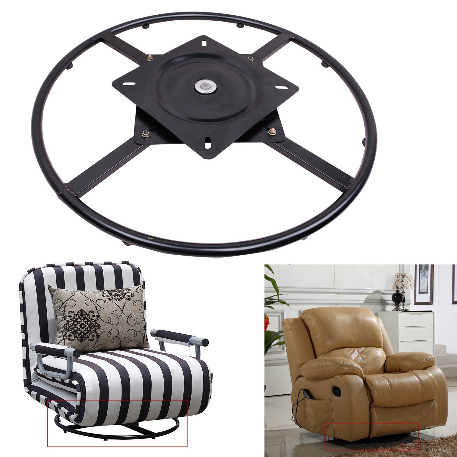 360 Degrees Rotate DIY Swivel Round Chair Recliner Base Etsy