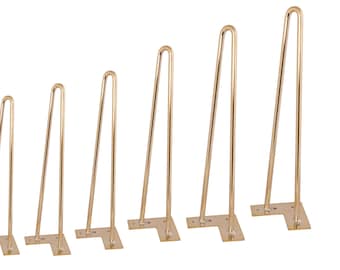 Electroplated Gold Hairpin Leg: Mid-Century Modern DIY Table Leg