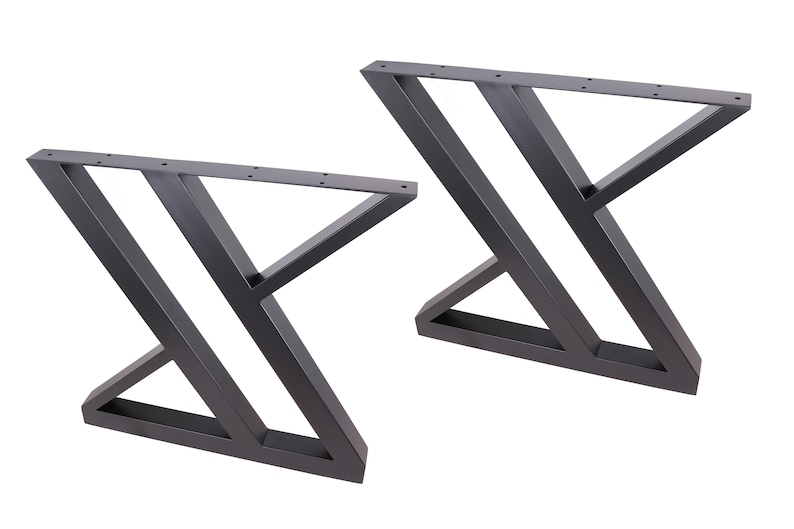 2 X Heavy Duty 28 Dining Table Legs Zshaped Steel Etsy