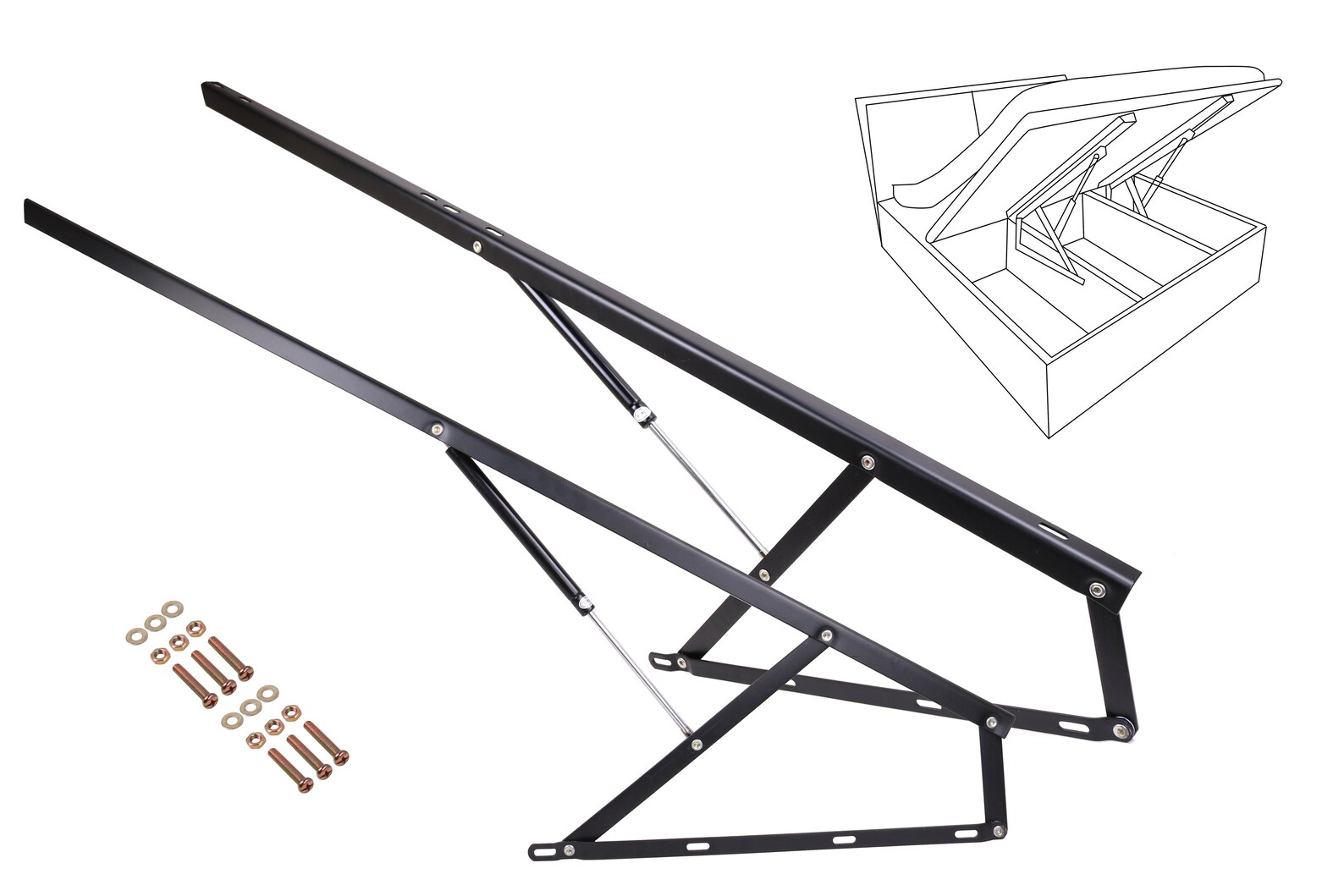 5FT Hydraulic Bed Lift Mechanisms for Bed Box Storage Space Etsy