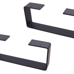 3 x6Coffee Table Legs,U shaped Heavy Duty Solid Steel table legs,Cabinet Legs,Sofa Legs,Black image 3