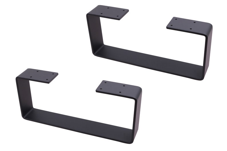 3 x6Coffee Table Legs,U shaped Heavy Duty Solid Steel table legs,Cabinet Legs,Sofa Legs,Black image 3