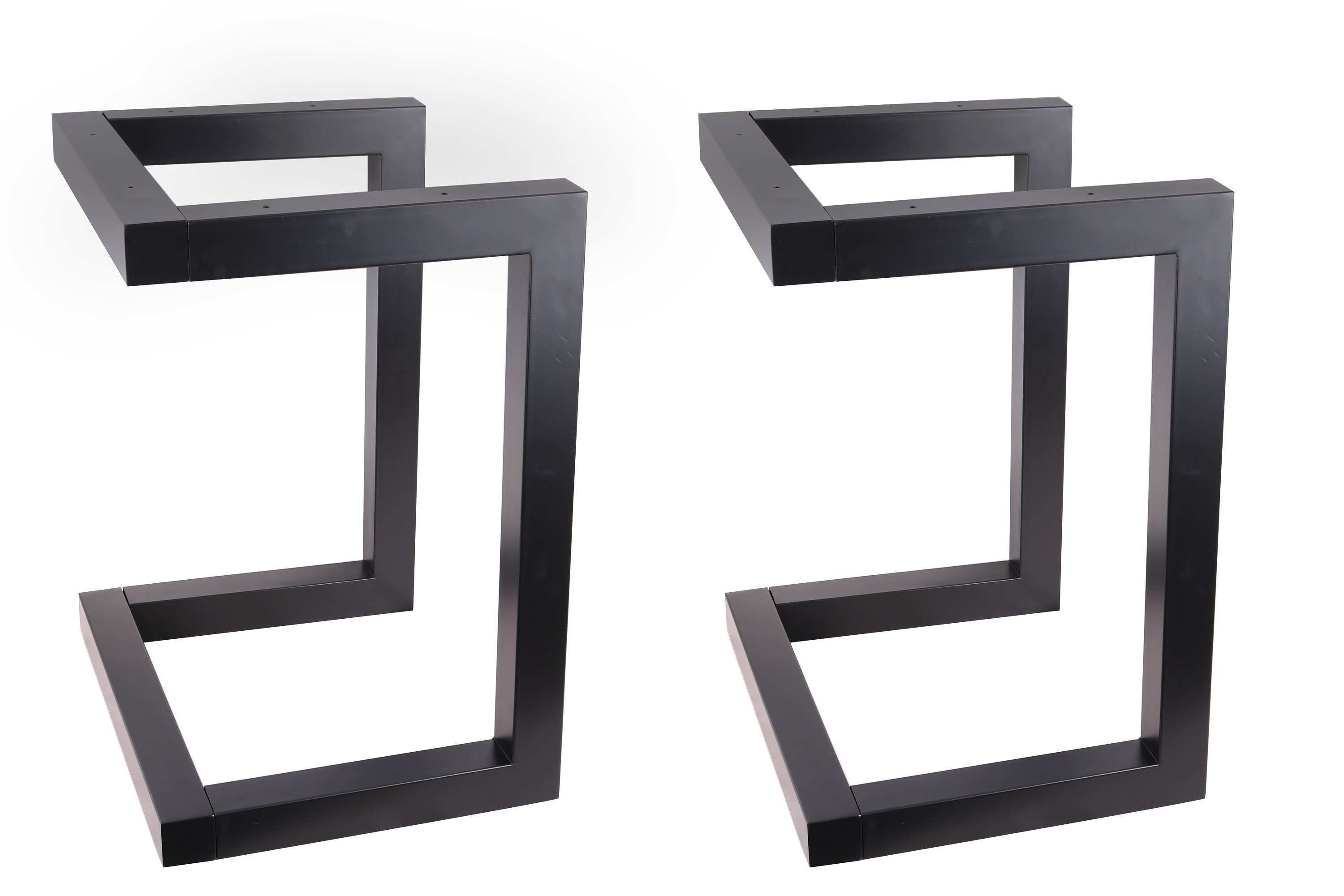 2 X High Quality 28 Dining Table Legs Cshaped Steel Etsy