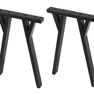 2x 18&#39;&#39; Bench Legs,Vintage Steel Dinning table Bench legs, Coffee Table Legs,Computer Desk Legs,Industrial kitchen table legs,Black