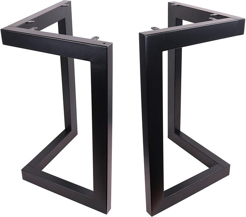High Quality 28 Dining Table Legs, L-shaped Steel table legs, Office Table Legs,Computer Desk Legs,Industrial kitchen table legs,Black image 2
