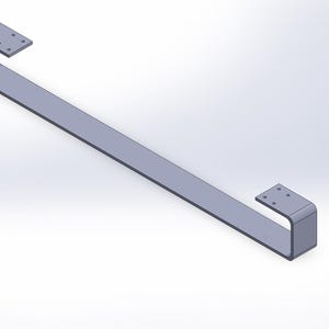 2 x  Cusotm U shaped Steel table legs,16&#39;&#39;L X 7&#39;&#39;H   Black