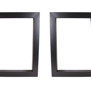 28&quot; Steel Table Legs: Heavy-Duty Trapezoid Base, Industrial Decor