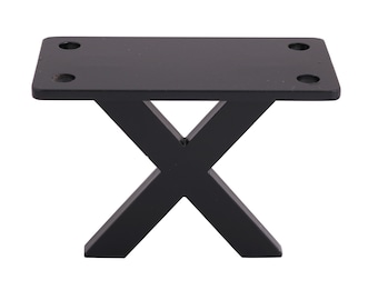 2.5'' Mini Black X-Shaped Table Leg: DIY Industrial Steel Cabinet Leg