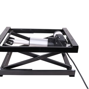 17 '' Elektro manuelle Steuerung Couchtisch Lift, 110V-240V, Arbeitsplattform Schreibtisch elektronische Scherenheber mit 2 USB Ladegerät Ports Bild 5